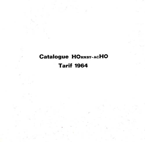 Hornby - Tarif 1964