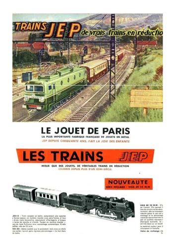 Jep - Catalogue 1953-54 voie 25 mm
