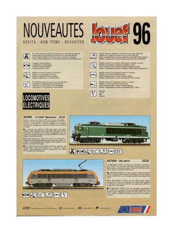 Jouef - Catalogues Nouveautés 1996