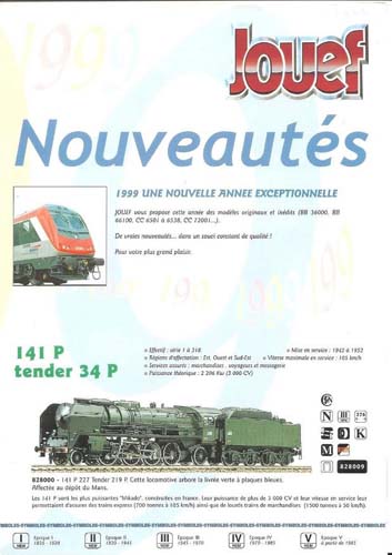 Jouef - Catalogues Nouveautés 1999