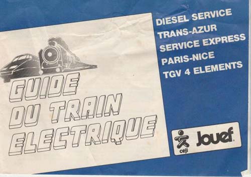 Jouef - Guide du train pour coffrets ref 7440 7441 7860 7861 7862 annee 1984 1985