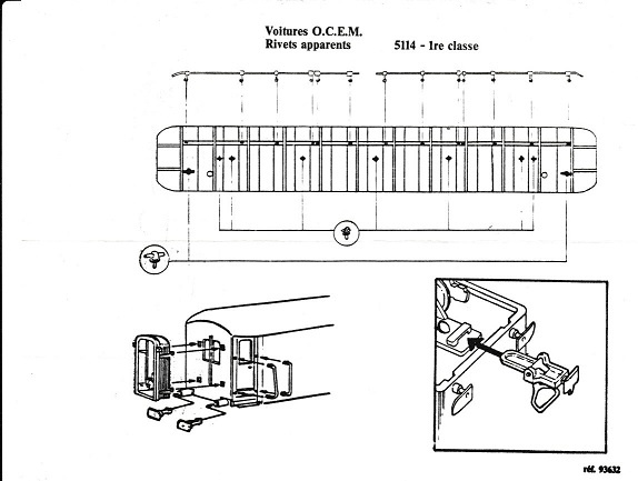 Jouef - mettre les décorations d'une voiture OCEM ref 5114 